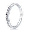 Created White Sapphire Engagement Ring Bridal Set in Sterling Silver with Twist Double Prong Setting