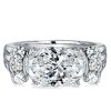 Blue Topaz Engagement Ring - Oval Cut Sterling Silver Ring for Women