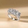 Blue Topaz Engagement Ring - Oval Cut Sterling Silver Ring for Women