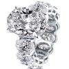 Oval Eternity Engagement Ring Created White Sapphire Sterling Silver 5.00 CTW