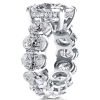 Oval Eternity Engagement Ring Created White Sapphire Sterling Silver 5.00 CTW