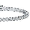 Classic Round Cut Tennis Bracelet for Women in Rhodium-Plated 925 Sterling Silver