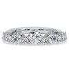 Round Cut Half Eternity Band Ring for Women in 925 Sterling Silver