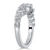Round Cut Half Eternity Band Ring for Women in 925 Sterling Silver