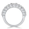 Round Cut Half Eternity Band Ring for Women in 925 Sterling Silver