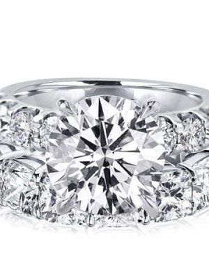 Cushion Cut White Sapphire Bridal Set - 925 Sterling Silver