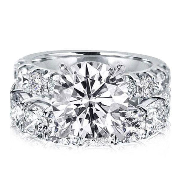 Cushion Cut White Sapphire Bridal Set - 925 Sterling Silver