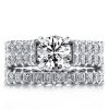 Sterling Silver Wedding Band for Princess Cut Engagement Rings