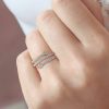 Sterling Silver Half Eternity Band with Spiral Design and Round Cut Stones (2.23 CTW)