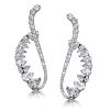 Luxury Pear Cut Cuff Earrings in 925 Sterling Silver with 8.35 CT. TW.