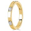 Golden Emerald Cut Eternity Band - 18K Gold Plated Stackable Ring (0.60 CT. TW.)