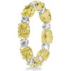 Oval & Round CZ Eternity Band Ring - Sterling Silver - Italo Jewelry