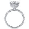 3.00 CT. Center Stone Hidden Halo Ring in Rhodium Plated 925 Sterling Silver