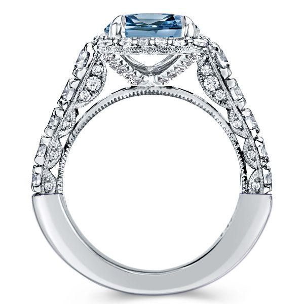 Halo Emerald Cut Blue Topaz Bridal Ring Set - 925 Sterling Silver, 9.06 CT TW