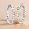 Sterling Silver Pearl Hoop Earrings - Lightweight & Elegant