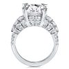 Sterling Silver Round Cut Double Prong Engagement Ring with 6.84 CT Center Stone