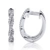 Sterling Silver Round Cut Twist Hoop Earrings