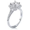 Princess Cut Double Halo Bridal Set in Sterling Silver with 2.00 CT Center Stone