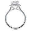 Princess Cut Double Halo Bridal Set in Sterling Silver with 2.00 CT Center Stone