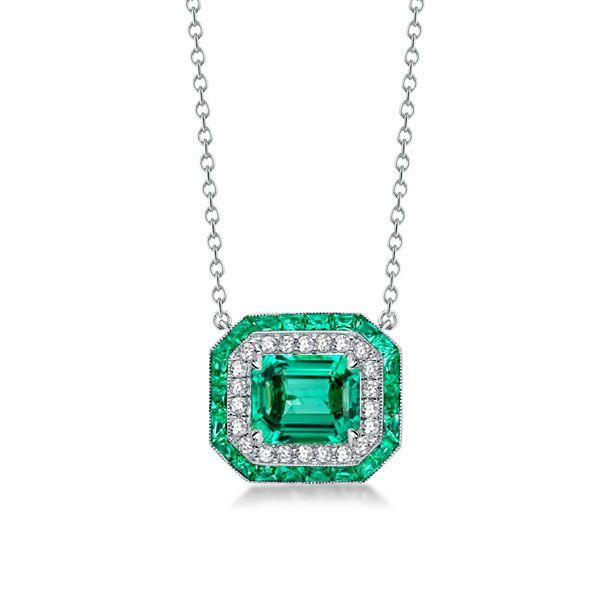 Sterling Silver Sapphire Pendant Necklace - 1.00 CT. TW. - Choice of Chain Length