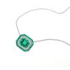 Sterling Silver Sapphire Pendant Necklace - 1.00 CT. TW. - Choice of Chain Length
