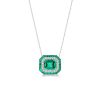 Sterling Silver Sapphire Pendant Necklace - 1.00 CT. TW. - Choice of Chain Length