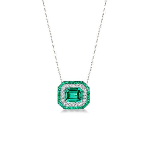 Sterling Silver Sapphire Pendant Necklace - 1.00 CT. TW. - Choice of Chain Length