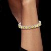 Emerald Cut Yellow Topaz & Sterling Silver Bracelet - Wedding Jewelry