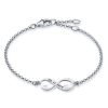Personalized Infinity Bracelet with Date - Sterling Silver