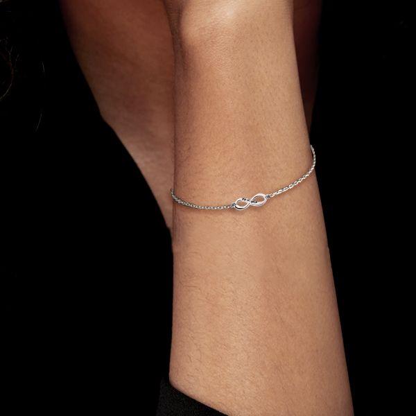 Personalized Infinity Bracelet with Date - Sterling Silver