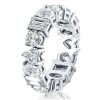 Eternity White Sapphire Wedding Band - 925 Sterling Silver Affordable Ring