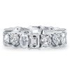 Eternity White Sapphire Wedding Band - 925 Sterling Silver Affordable Ring