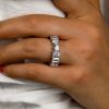 Eternity White Sapphire Wedding Band - 925 Sterling Silver Affordable Ring