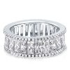 Eternity Created White Sapphire Wedding Band in 925 Sterling Silver
