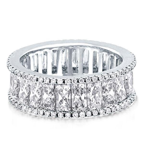 Eternity Created White Sapphire Wedding Band in 925 Sterling Silver