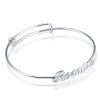 Sterling Silver Name Bangle Bracelet - Personalized Jewelry