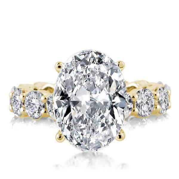 18K Gold Plated Sterling Silver Engagement & Wedding Band Set - 3.85 CT. TW.