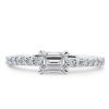 Emerald, Asscher & Baguette Black Sterling Silver Stackable Band Set - 7.17 CT TW