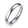 Titanium Steel Wedding Band for Men - Simple Silver Glaze, Comfort Fit