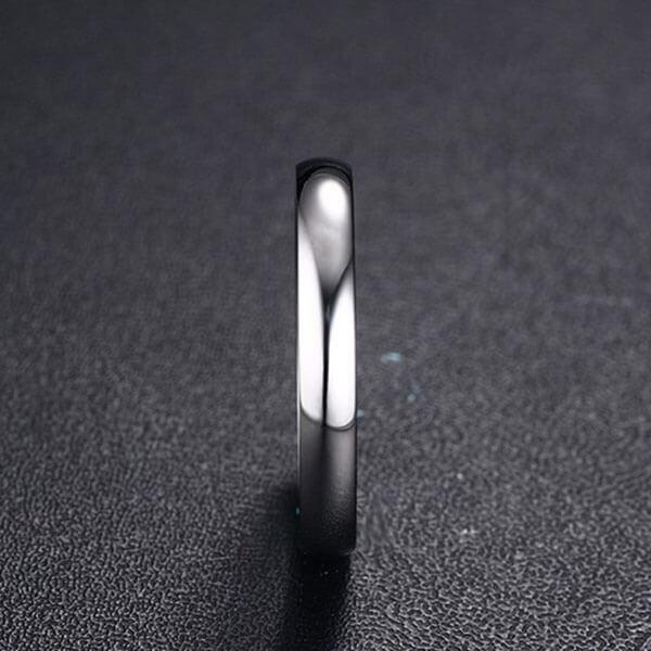 Titanium Steel Wedding Band for Men - Simple Silver Glaze, Comfort Fit