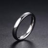 Titanium Steel Wedding Band for Men - Simple Silver Glaze, Comfort Fit