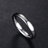 Titanium Steel Wedding Band for Men - Simple Silver Glaze, Comfort Fit