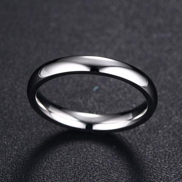 Titanium Steel Wedding Band for Men - Simple Silver Glaze, Comfort Fit