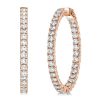 Sterling Silver Round Cut Inside-Out Hoop Earrings - 5.28 CT. TW.