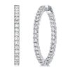 Sterling Silver Round Cut Inside-Out Hoop Earrings - 5.28 CT. TW.