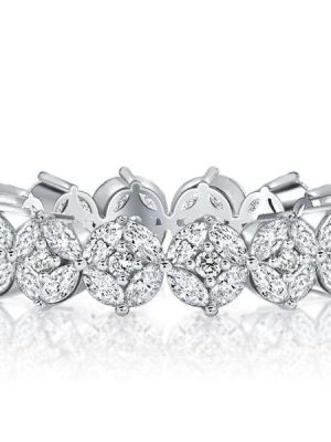 Marquise Cut Eternity Wedding Band for Women in 925 Sterling Silver
