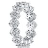 Marquise Cut Eternity Wedding Band for Women in 925 Sterling Silver