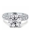 Cushion and Round Cut White Sapphire Bridal Set in Rhodium Plated Sterling Silver