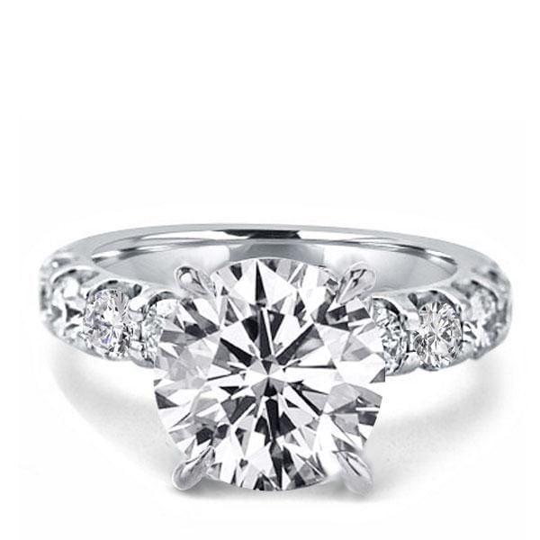 Cushion and Round Cut White Sapphire Bridal Set in Rhodium Plated Sterling Silver