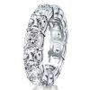 Cushion and Round Cut White Sapphire Bridal Set in Rhodium Plated Sterling Silver